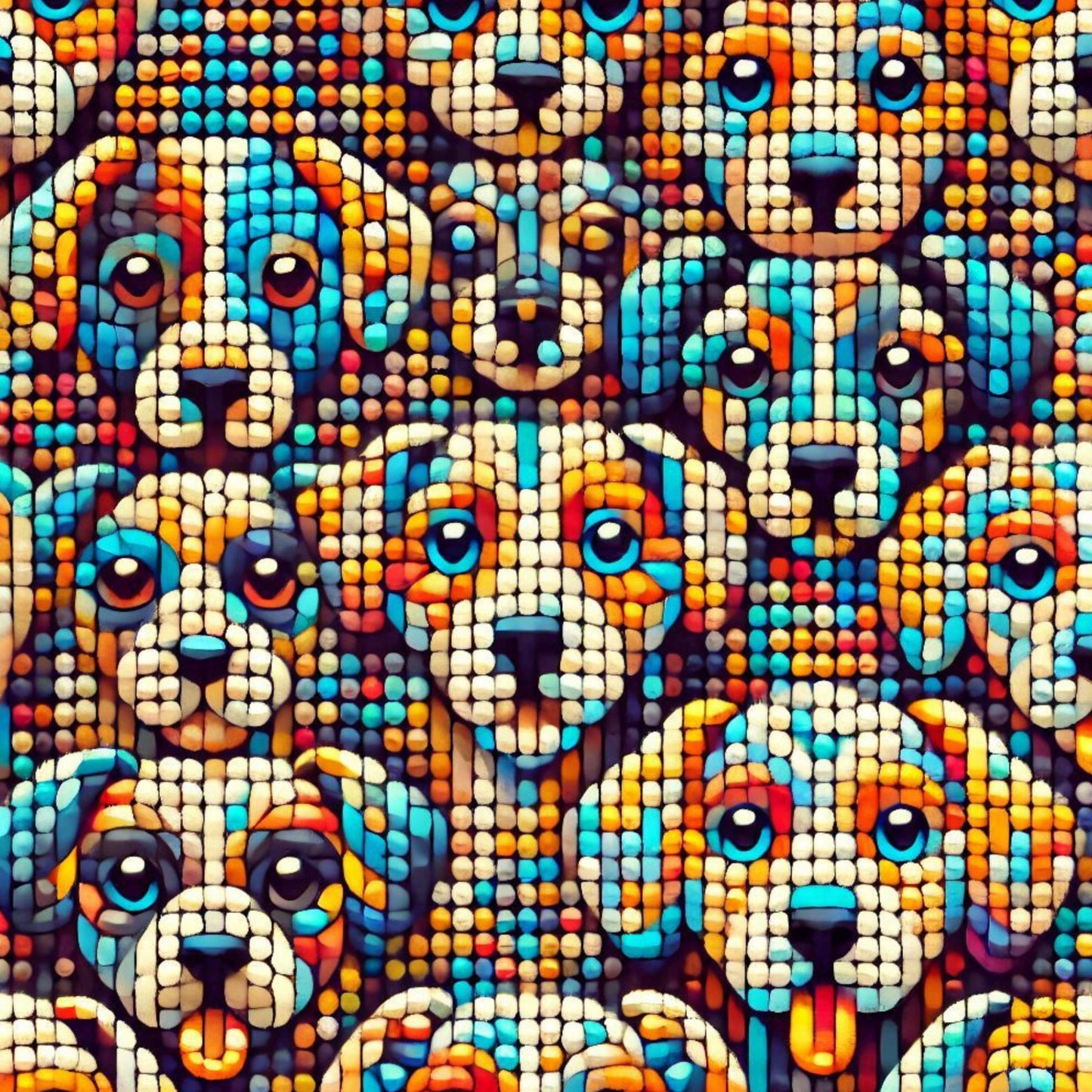 Cute Dog Pattern 34 Quilting Cotton Fabric