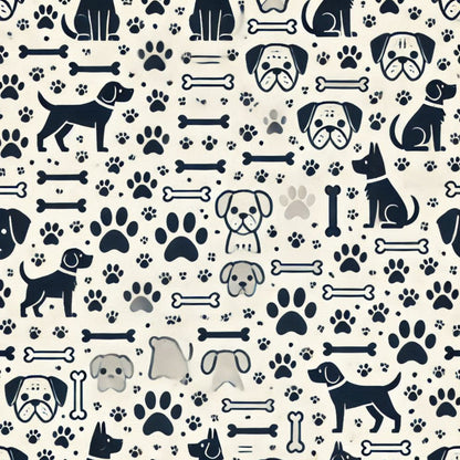Cute Dog Pattern 35 Quilting Cotton Fabric