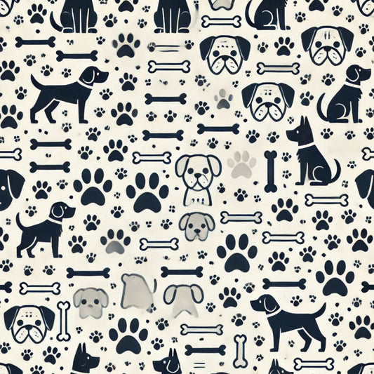 Cute Dog Pattern 35 Quilting Cotton Fabric