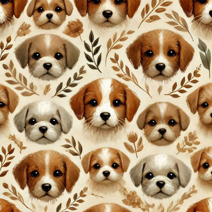 Cute Dog Pattern 3 Quilting Cotton Fabric