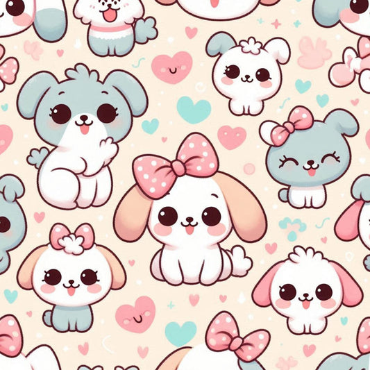 Cute Dog Pattern 6 Quilting Cotton Fabric