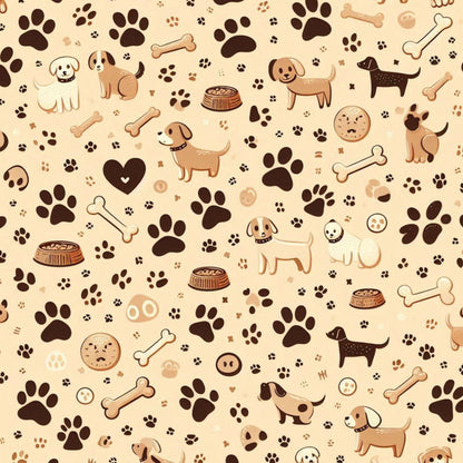 Cute Dog Pattern 8 Quilting Cotton Fabric