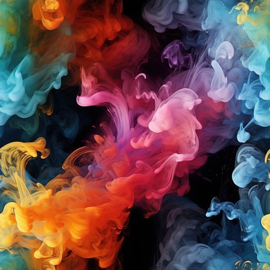 Dark Rainbow Smoke Pattern 11 Quilting Cotton Fabric