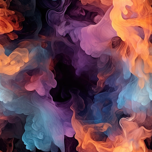 Dark Rainbow Smoke Pattern 2 Quilting Cotton Fabric