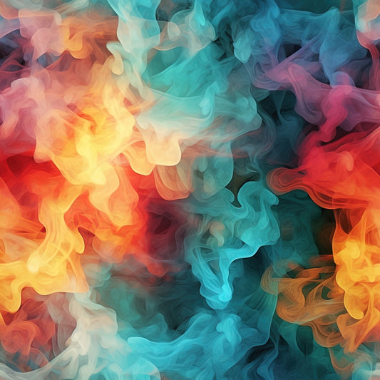 Dark Rainbow Smoke Pattern 3 Quilting Cotton Fabric