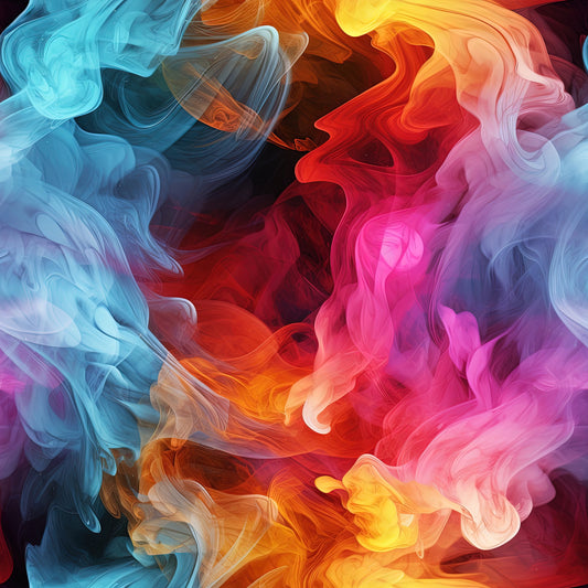 Dark Rainbow Smoke Pattern 8 Quilting Cotton Fabric