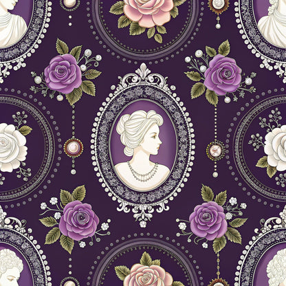 Dark Romance Glam Pattern 1 Quilting Cotton Fabric