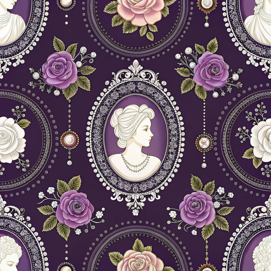 Dark Romance Glam Pattern 1 Quilting Cotton Fabric