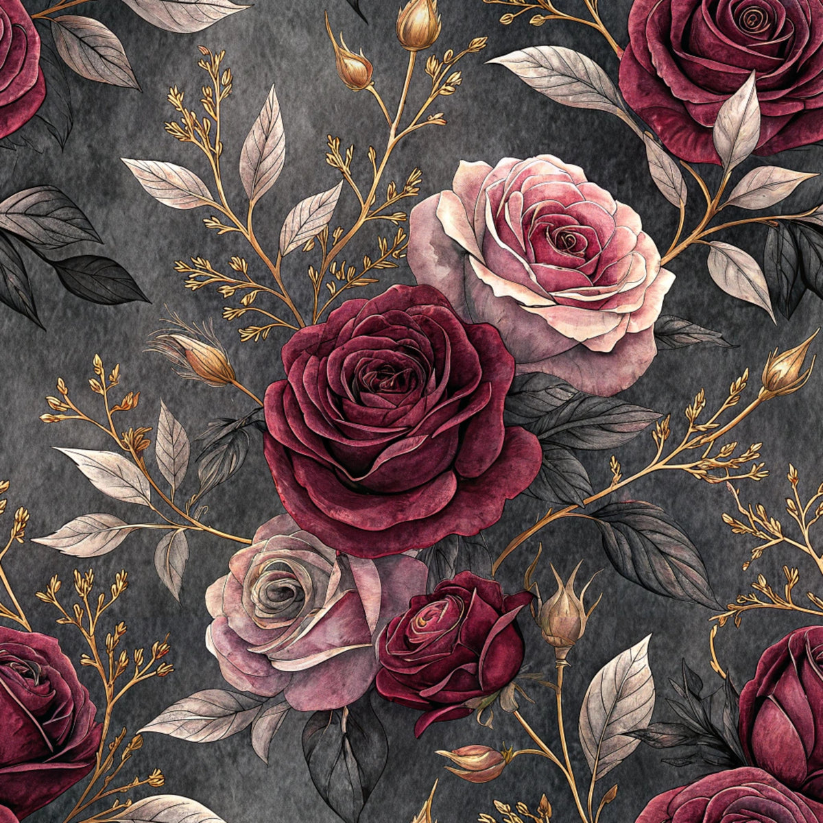Dark Romance Glam Pattern 11 Quilting Cotton Fabric