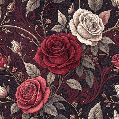 Dark Romance Glam Pattern 13 Quilting Cotton Fabric