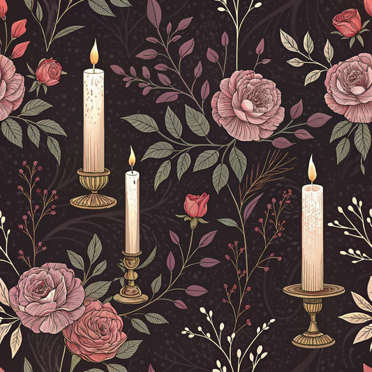Dark Romance Glam Pattern 17 Quilting Cotton Fabric