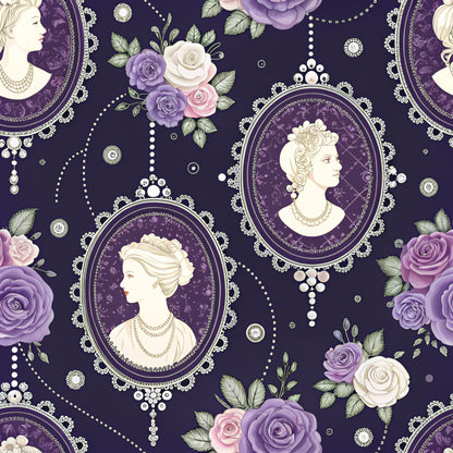Dark Romance Glam Pattern 18 Quilting Cotton Fabric