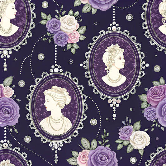 Dark Romance Glam Pattern 18 Quilting Cotton Fabric