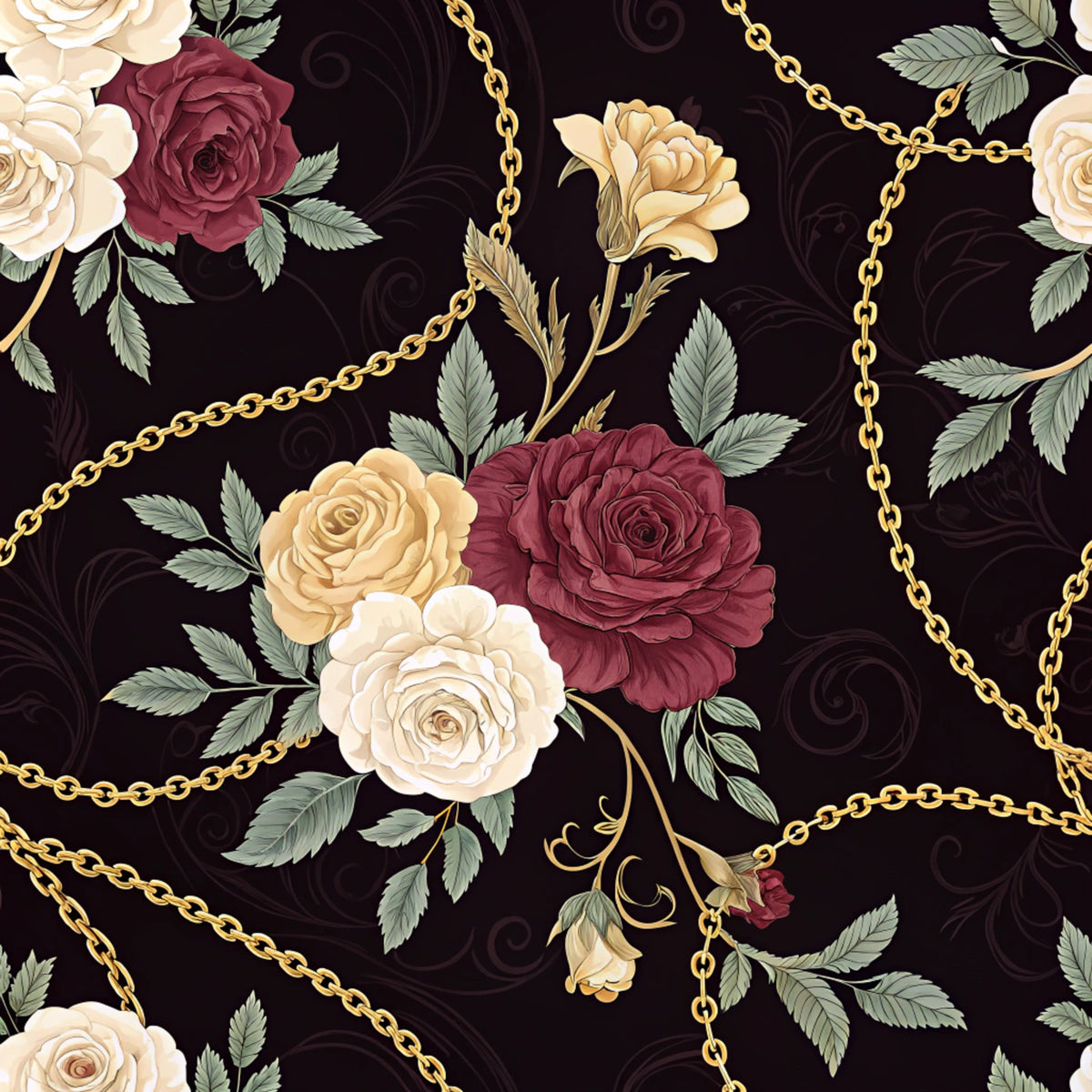 Dark Romance Glam Pattern 20 Quilting Cotton Fabric