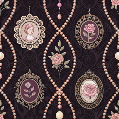 Dark Romance Glam Pattern 23 Quilting Cotton Fabric
