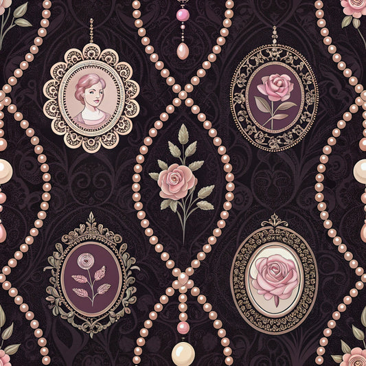 Dark Romance Glam Pattern 23 Quilting Cotton Fabric