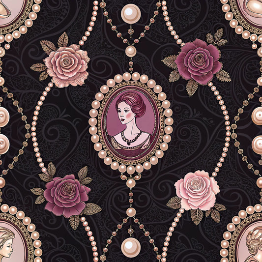 Dark Romance Glam Pattern 24 Quilting Cotton Fabric