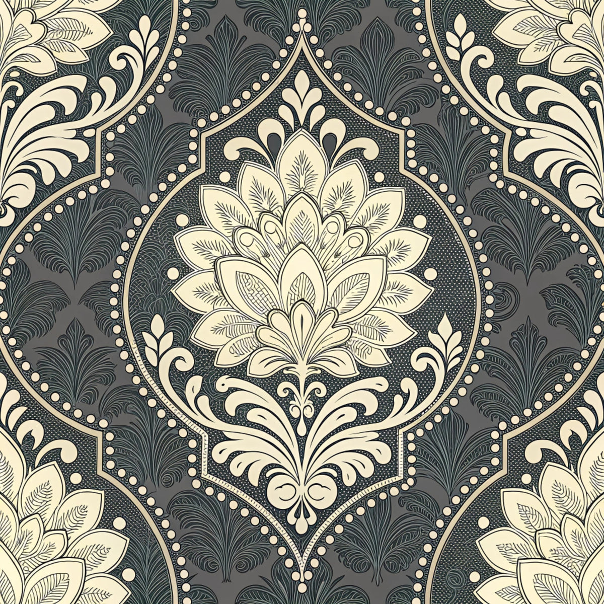 Dark Romance Glam Pattern 25 Quilting Cotton Fabric