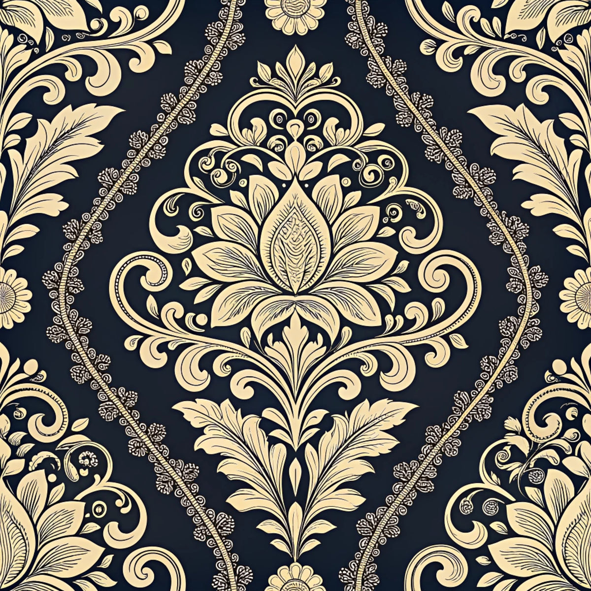 Dark Romance Glam Pattern 27 Quilting Cotton Fabric
