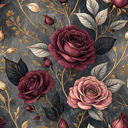 Dark Romance Glam Pattern 30 Quilting Cotton Fabric