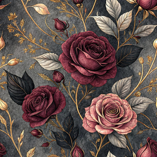 Dark Romance Glam Pattern 30 Quilting Cotton Fabric
