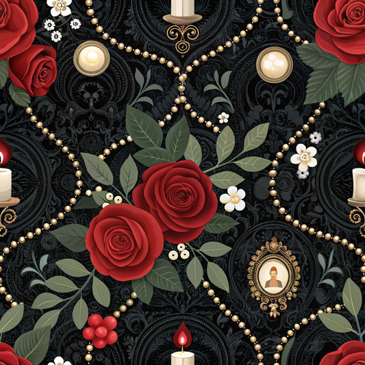 Dark Romance Glam Pattern 4 Quilting Cotton Fabric