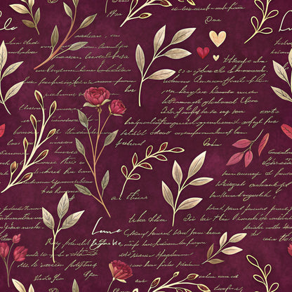 Dark Romance Glam Pattern 7 Quilting Cotton Fabric
