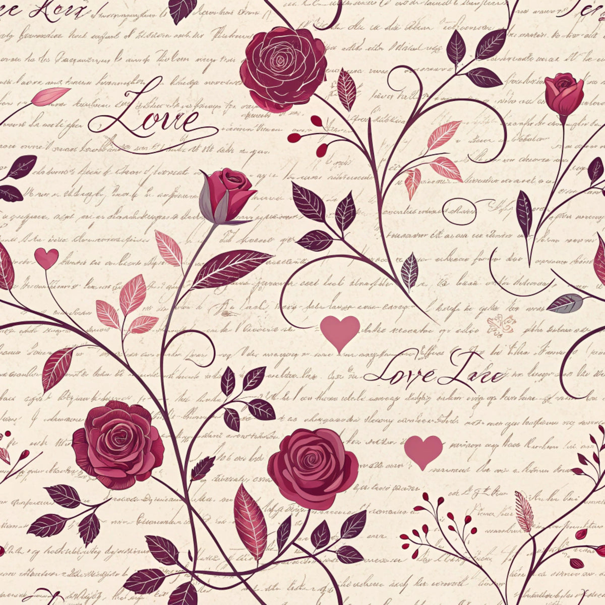 Dark Romance Glam Pattern 8 Quilting Cotton Fabric