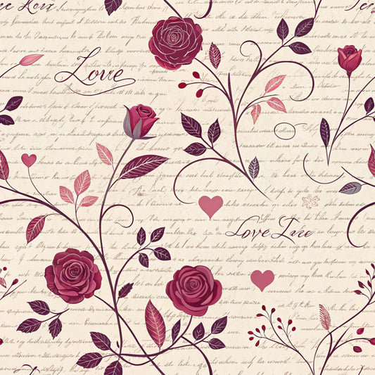 Dark Romance Glam Pattern 8 Quilting Cotton Fabric
