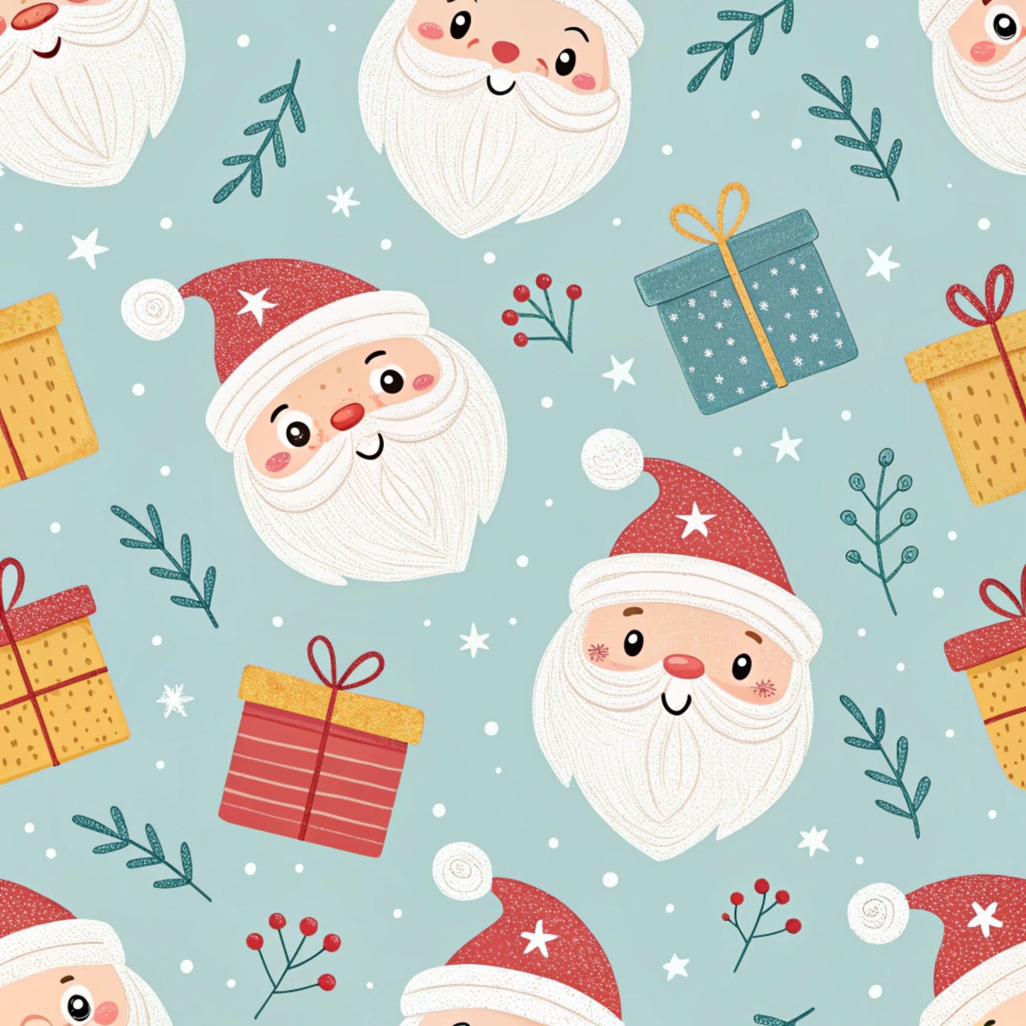 Dear Santa Pattern 9 Quilting Cotton Fabric