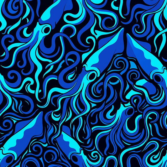 Deep Sea Bioluminescence Pattern 123 Quilting Cotton Fabric