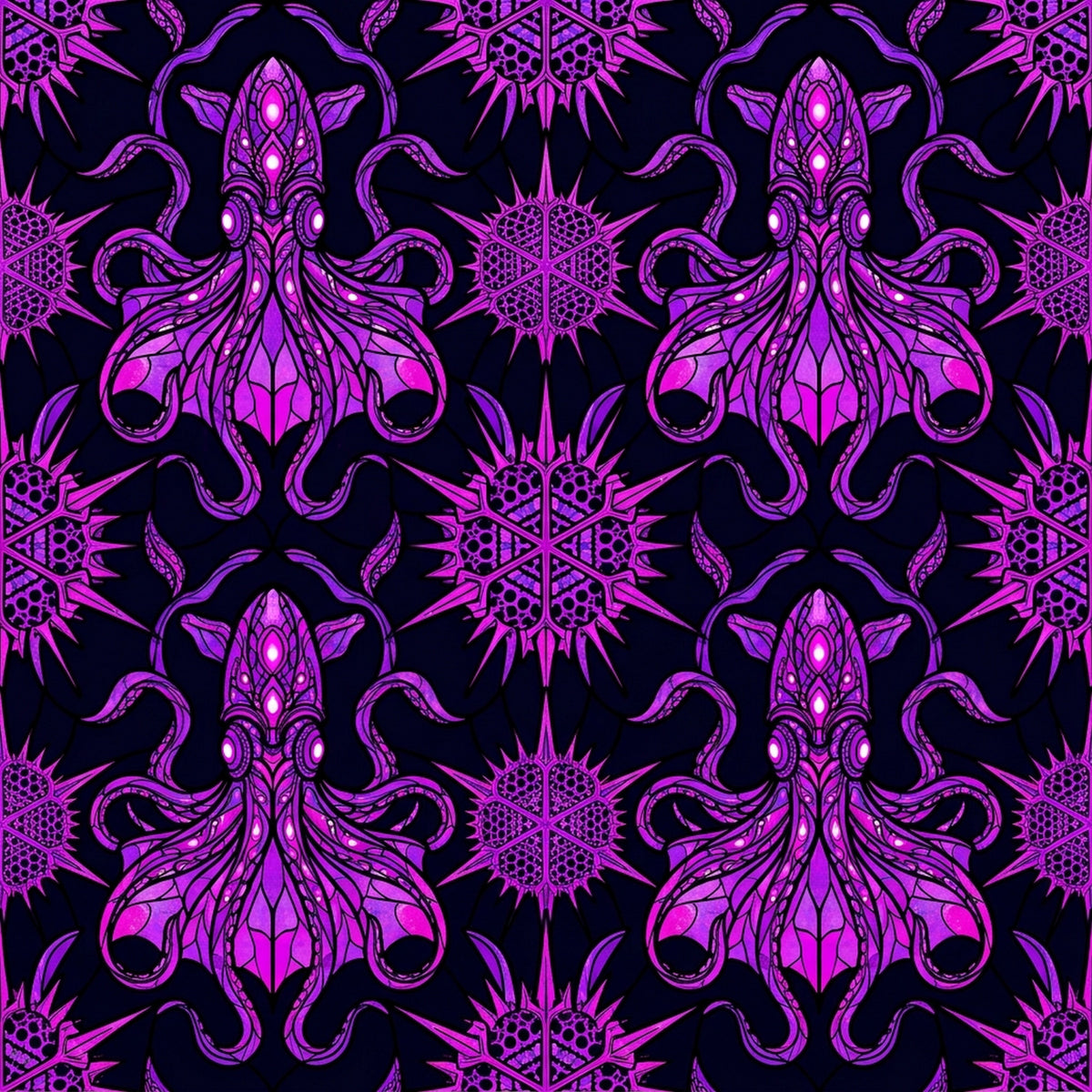 Deep Sea Bioluminescence Pattern 142 Quilting Cotton Fabric