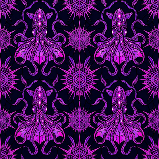 Deep Sea Bioluminescence Pattern 142 Quilting Cotton Fabric