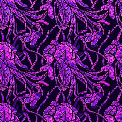 Deep Sea Bioluminescence Pattern 5 Quilting Cotton Fabric