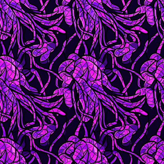 Deep Sea Bioluminescence Pattern 5 Quilting Cotton Fabric