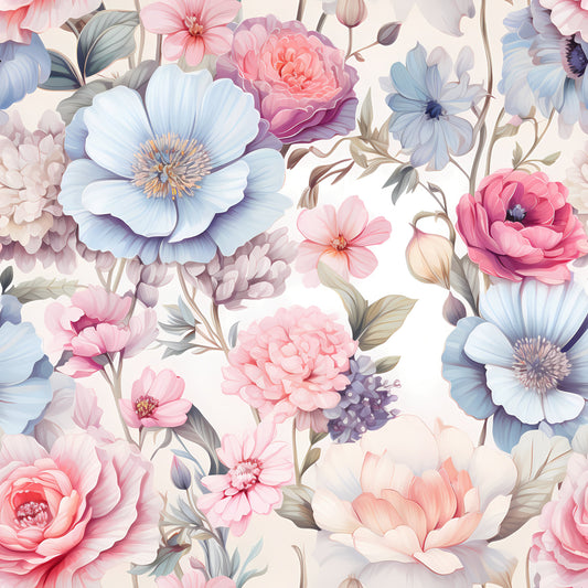 Delicate Petals Pattern 3 Quilting Cotton Fabric