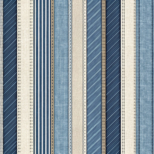 Denium Patchwork Pattern 2 Quilting Cotton Fabric