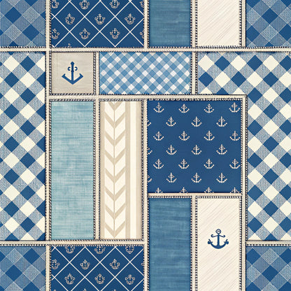 Denium Patchwork Pattern 9 Quilting Cotton Fabric