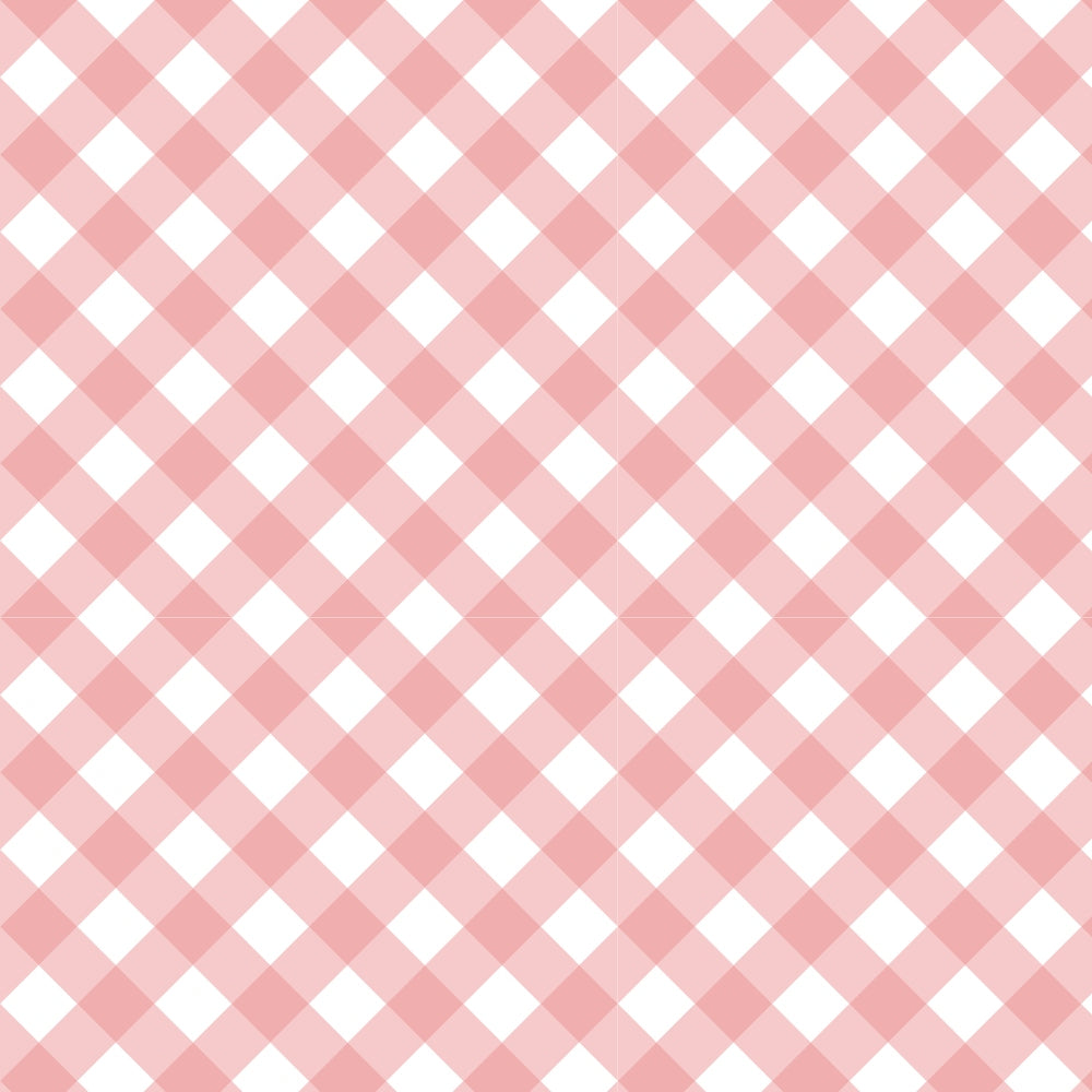 Diagonal Gingham Peach Puff Quilting Cotton Fabric