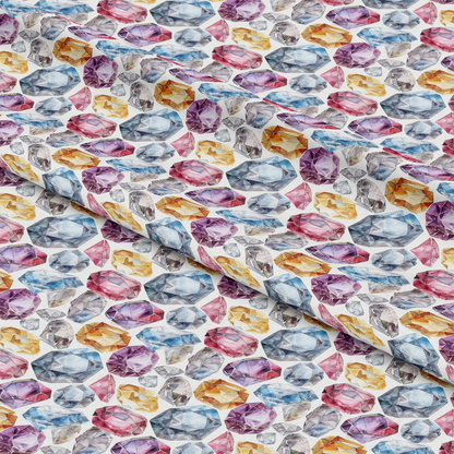 Diamond Gemstones Pattern 5 Quilting Cotton Fabric