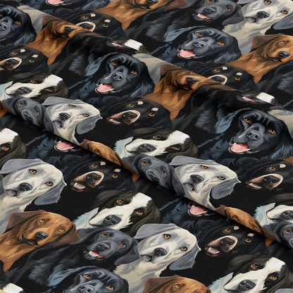 Dog Close Ups Pattern 1 Quilting Cotton Fabric