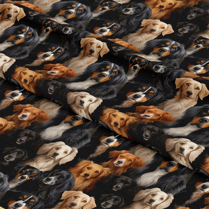 Dog Close Ups Pattern 2 Quilting Cotton Fabric