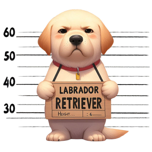 Doggie Mugshots Labrador Retriever Fabric Panel