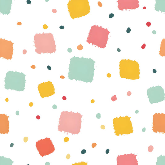 Doodle Polka Dot Rectangles Pattern 14 Quilting Cotton Fabric