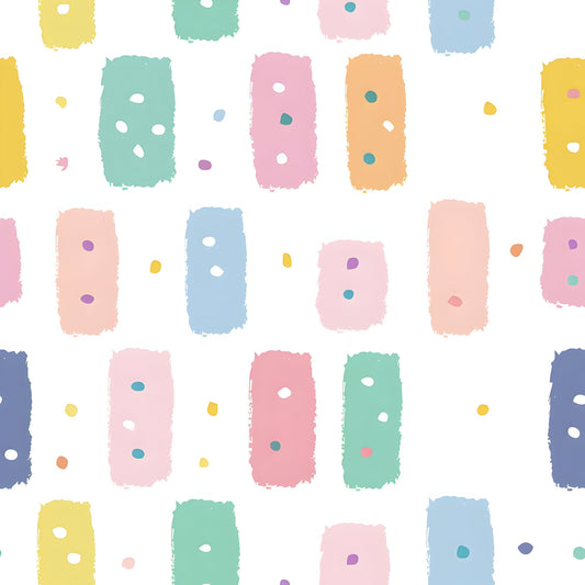 Doodle Polka Dot Rectangles Pattern 15 Quilting Cotton Fabric