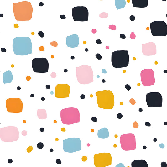 Doodle Polka Dot Rectangles Pattern 6 Quilting Cotton Fabric