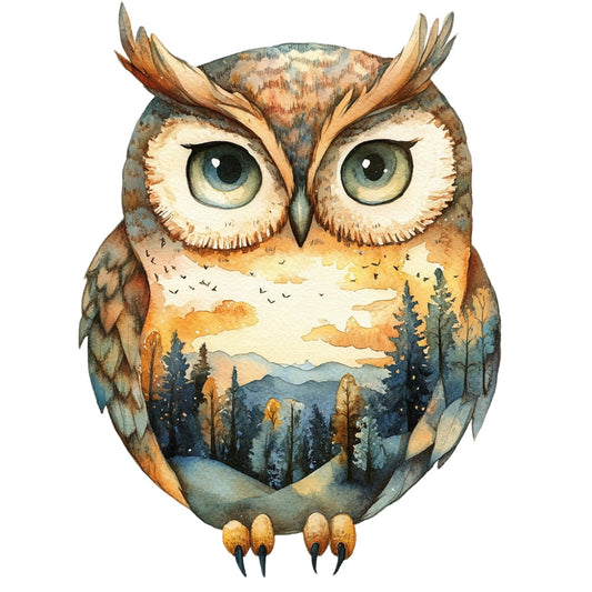 Double Exposure Woodland Animals Fabric Panel 17