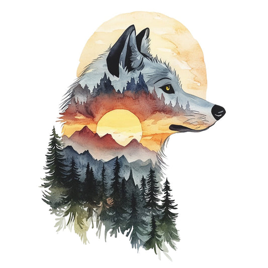 Double Exposure Woodland Animals Fabric Panel 3