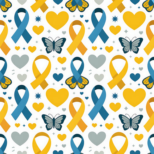Down Syndrome Awareness Pattern 1 Quilting Cotton Fabric