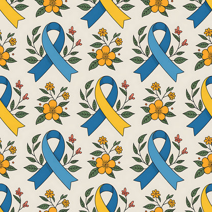 Down Syndrome Awareness Pattern 10 Quilting Cotton Fabric